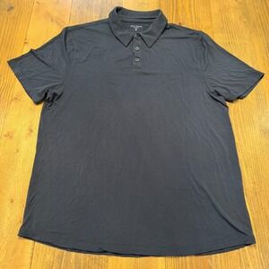 Mott & Bow Luxe Polo Shirt Men XL Navy Blue Soft Stretch Performance Golf Preppy